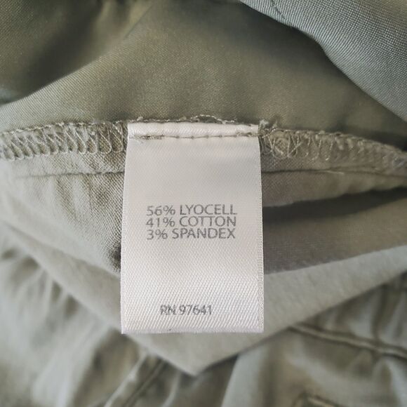 J. Jill Pants Petite Size Large Green Pull On Lyocell Blend Elastic Waist Casual - Picture 8 of 9